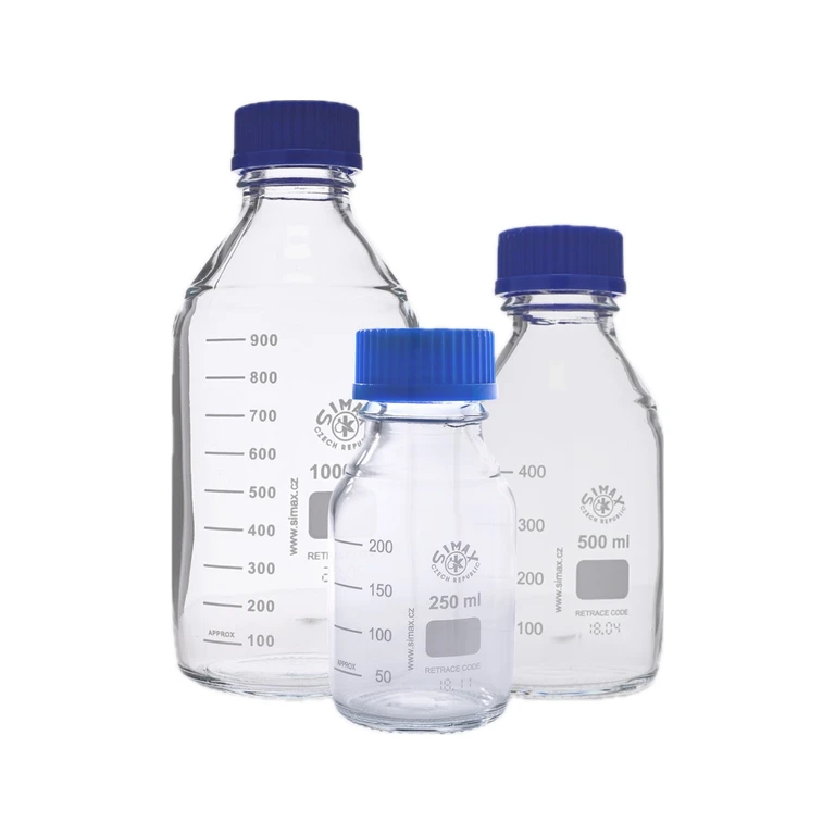 Borosilicate Glass Agar Pouring Lab Bottle Anti Drip